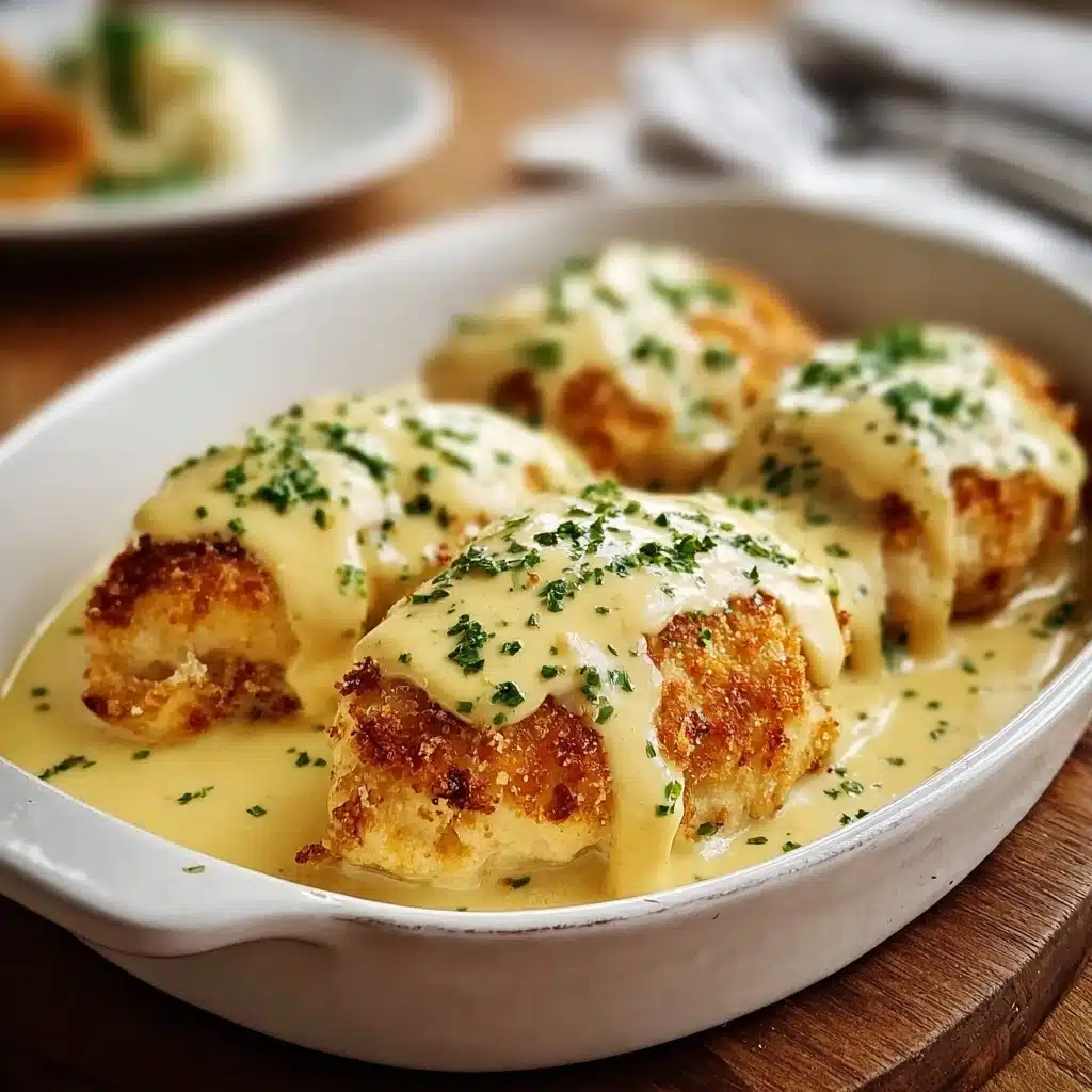 Chicken Pillows with Creamy Parmesan Sauce Recipe