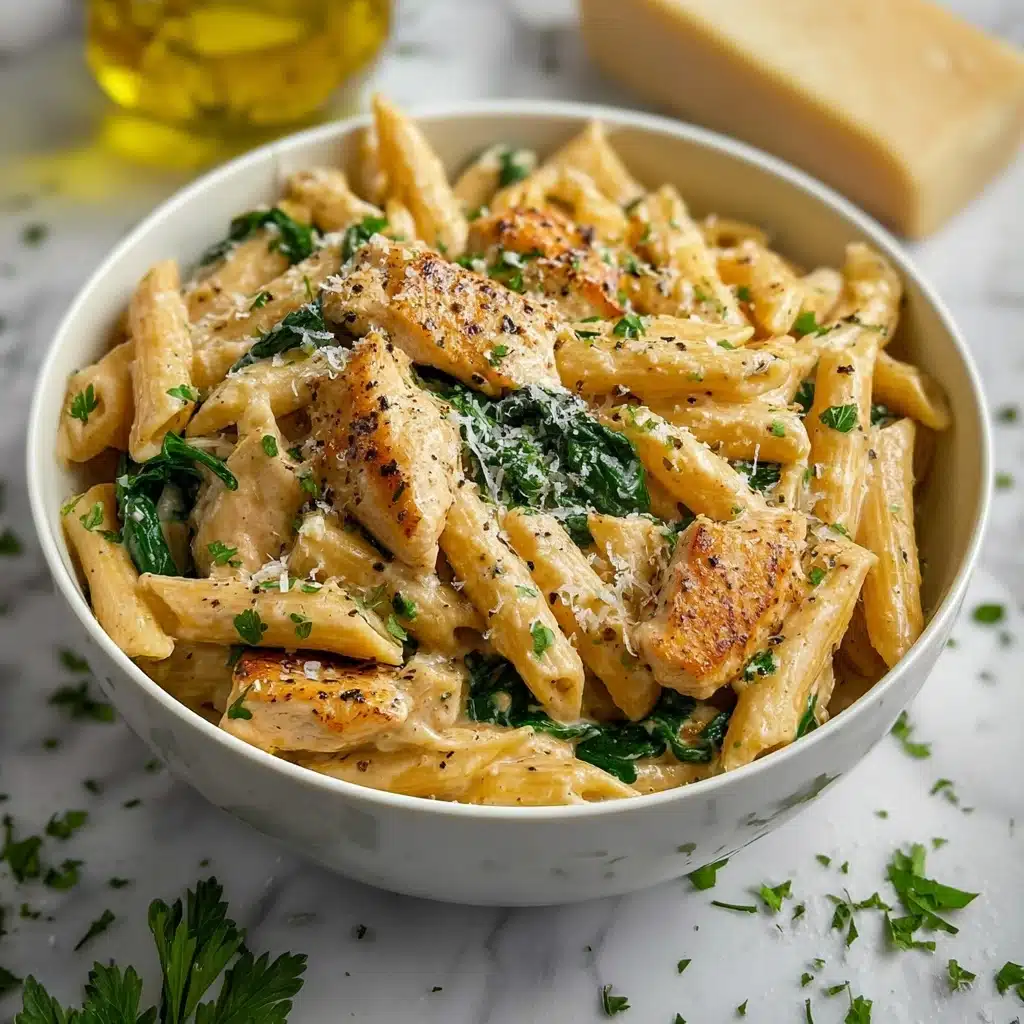 Healthy Garlic Parmesan Chicken Pasta Recipe - Recipe Image