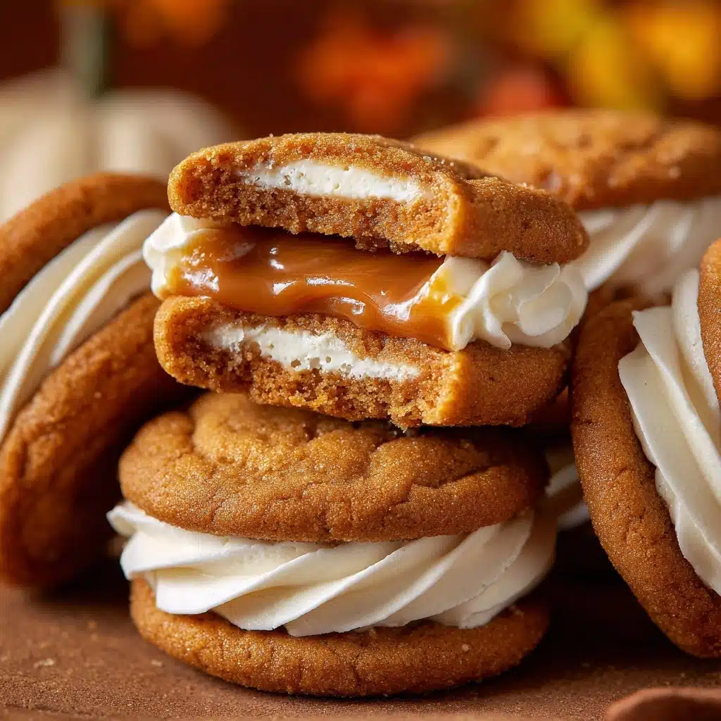 Apple Cider Whoopie Pie cookies with Caramel Filling Recipe - Recipe Image