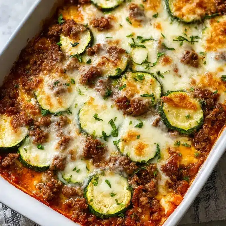 Cheesy Ground Beef and Zucchini Casserole Recipe