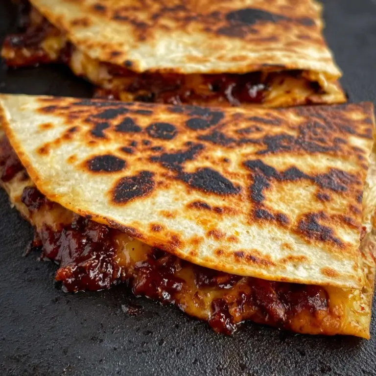 Blackstone Hot Honey BBQ Chicken Quesadillas Recipe