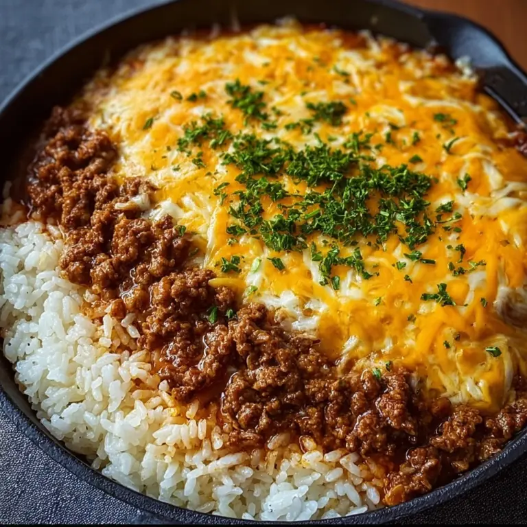 Rice Skillet with Cheddar Parmesan Sauce Recipe