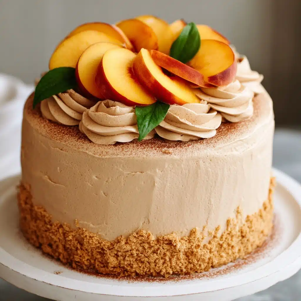 Peach Cake with Brown Sugar Frosting Recipe - Recipe Image