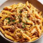 High Protein Creamy Beef Pasta Recipe