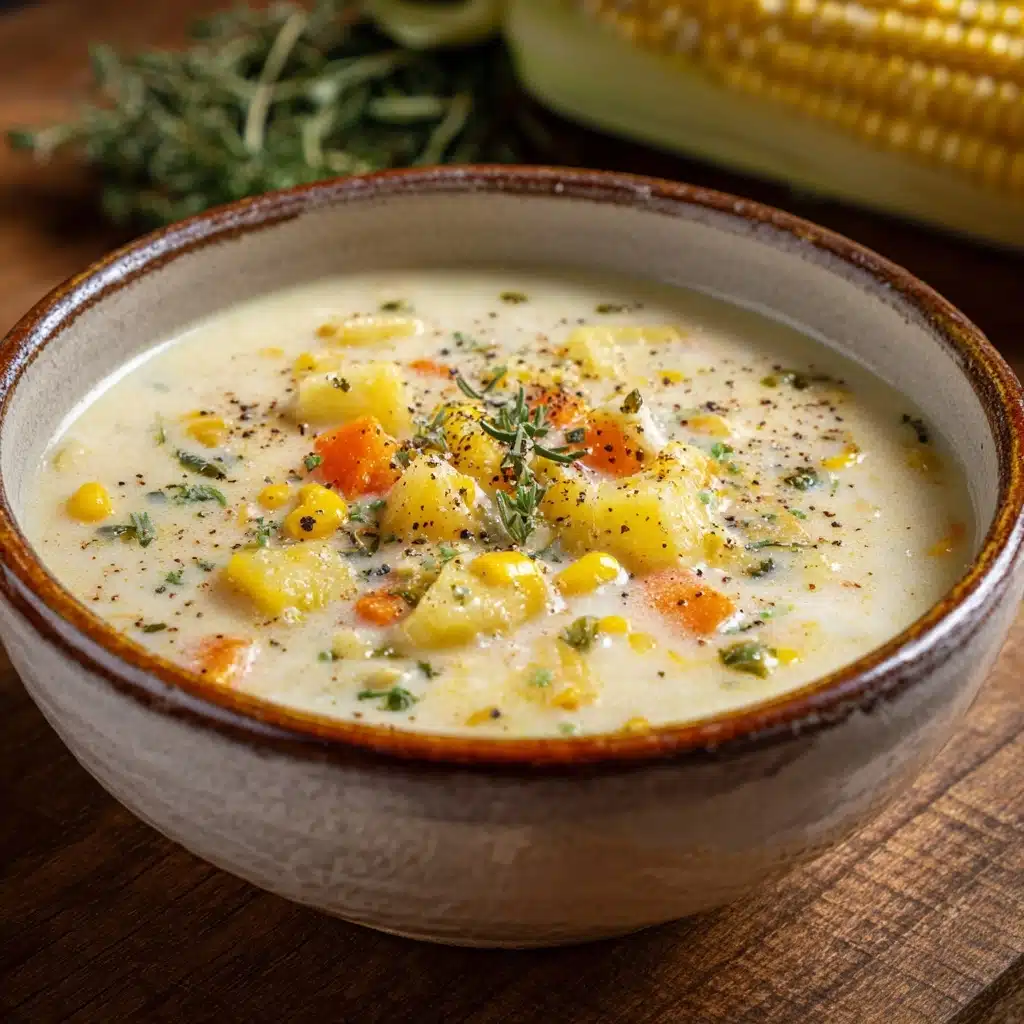 Delightful Summer Fresh Corn and Zucchini Chowder Recipe - Recipe Image