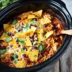 Crockpot Chicken Enchilada Casserole Recipe