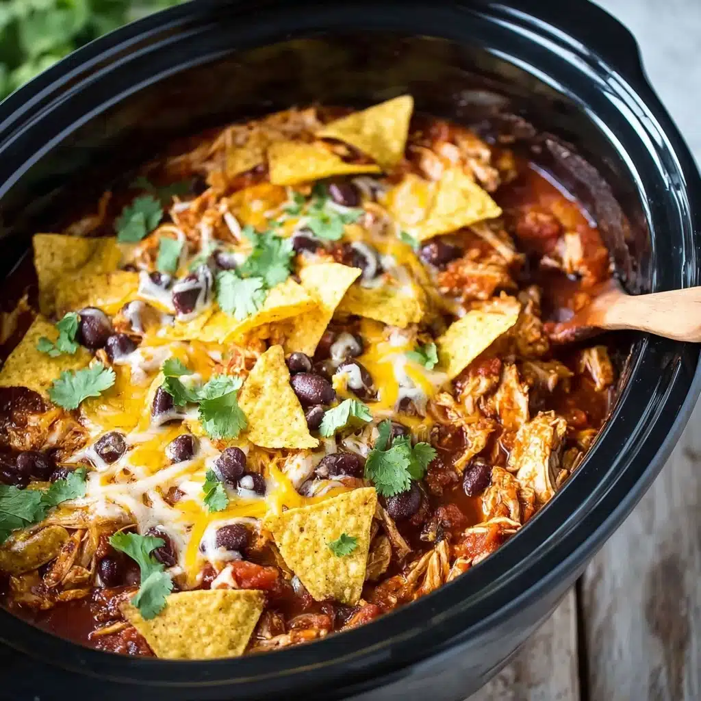 Crockpot Chicken Enchilada Casserole Recipe