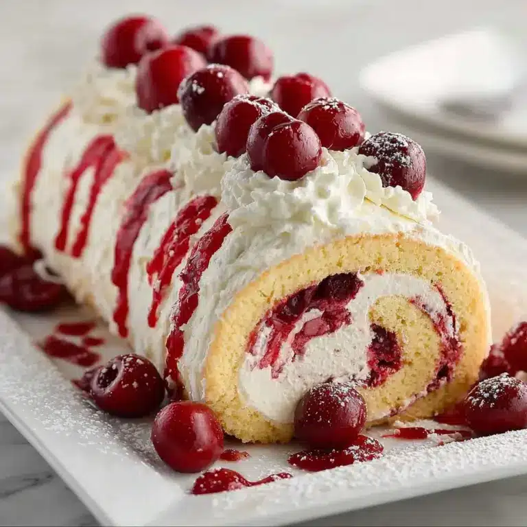 Heavenly Cherry Cheesecake Cake Roll Recipe