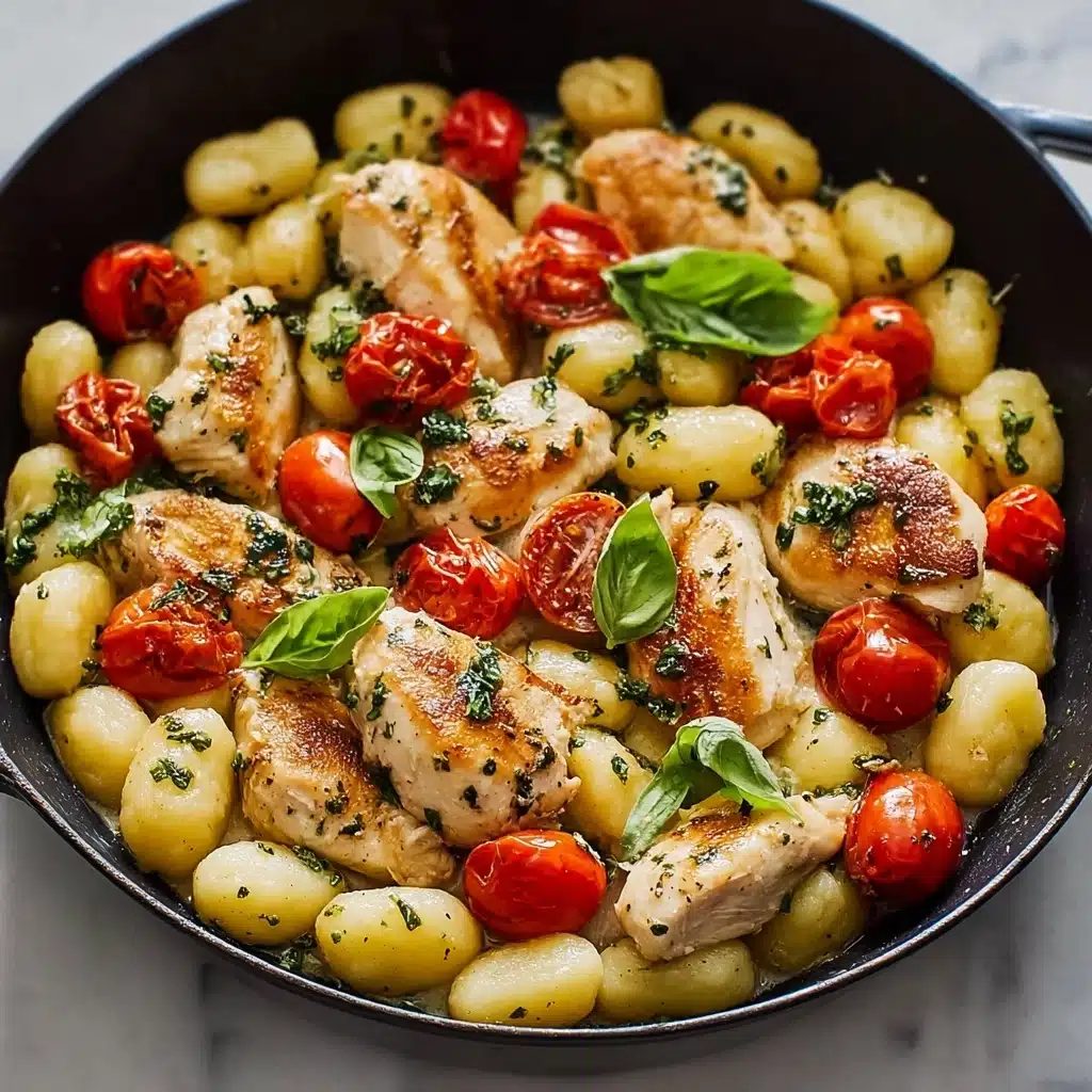 Creamy Garlic Chicken Gnocchi Skillet Recipe - Recipe Image