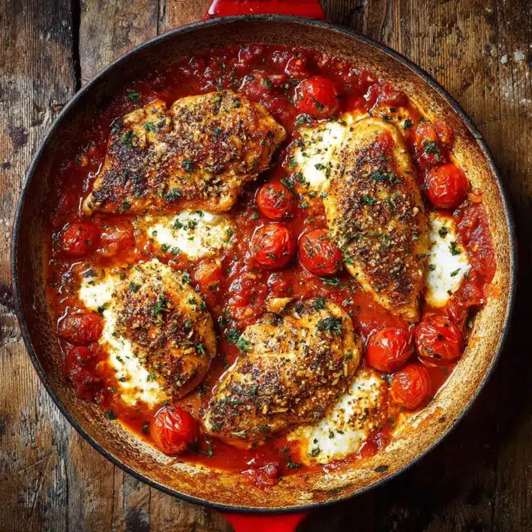 Garlic Tomato Chicken with Mozzarella Recipe