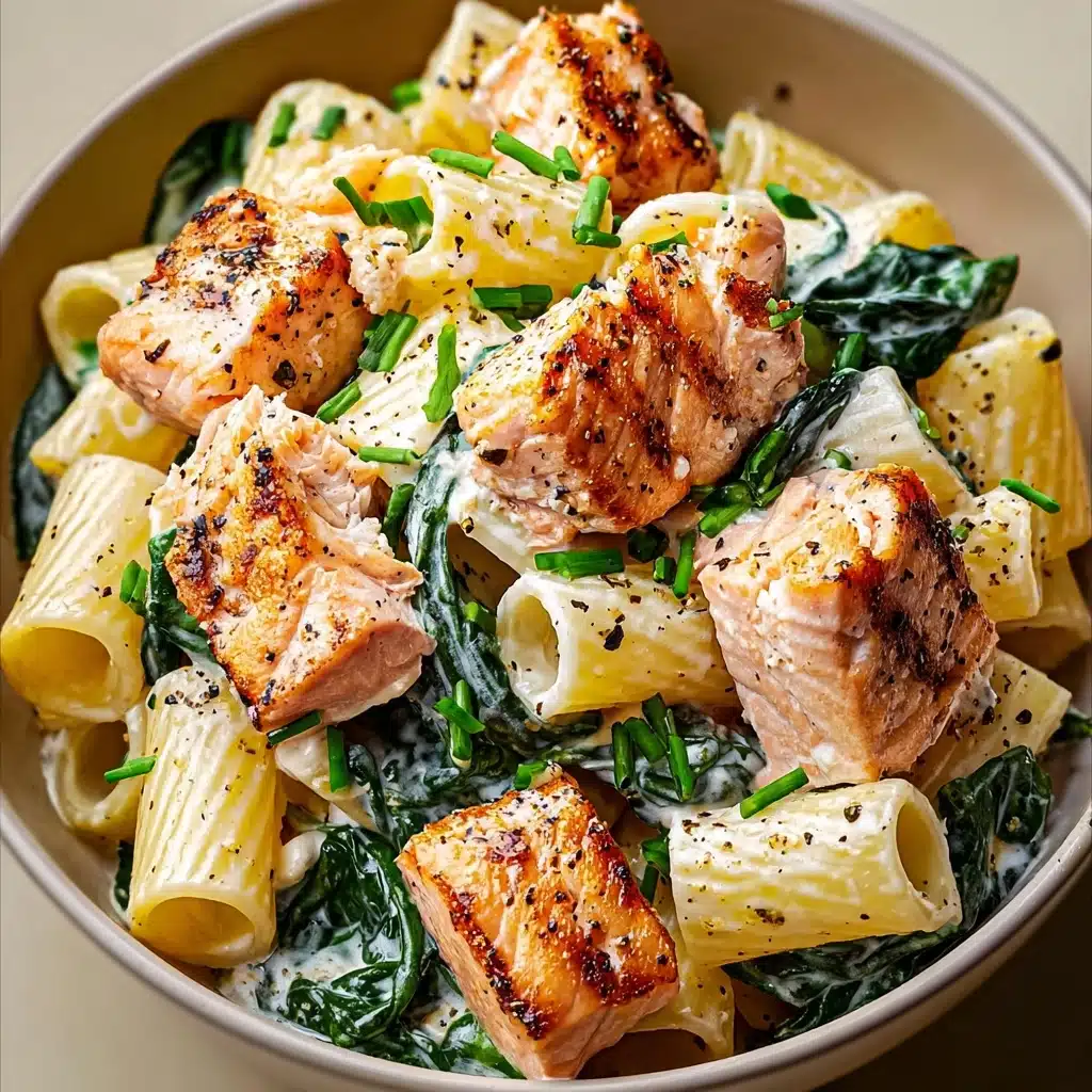 Salmon Spinach Pasta Dish Recipe