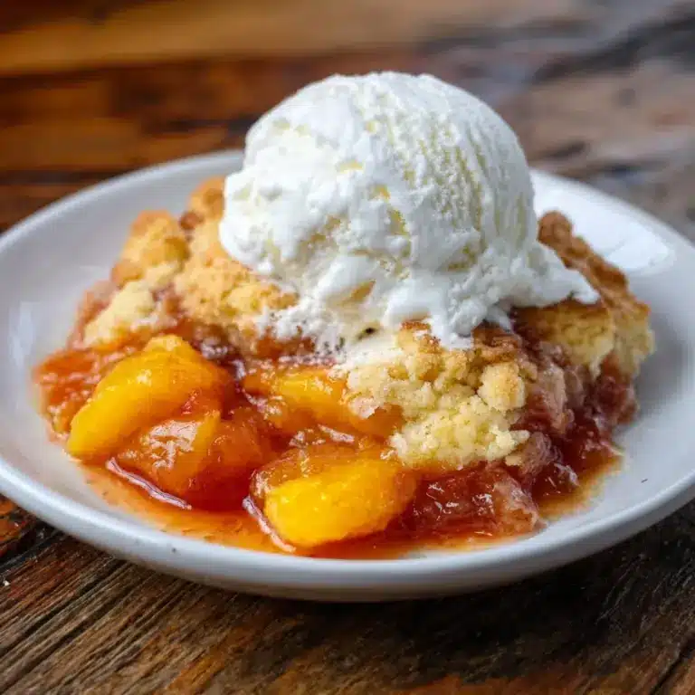Peach Cobbler That’s Gooey Inside With A Crisp Sugary Crust Recipe