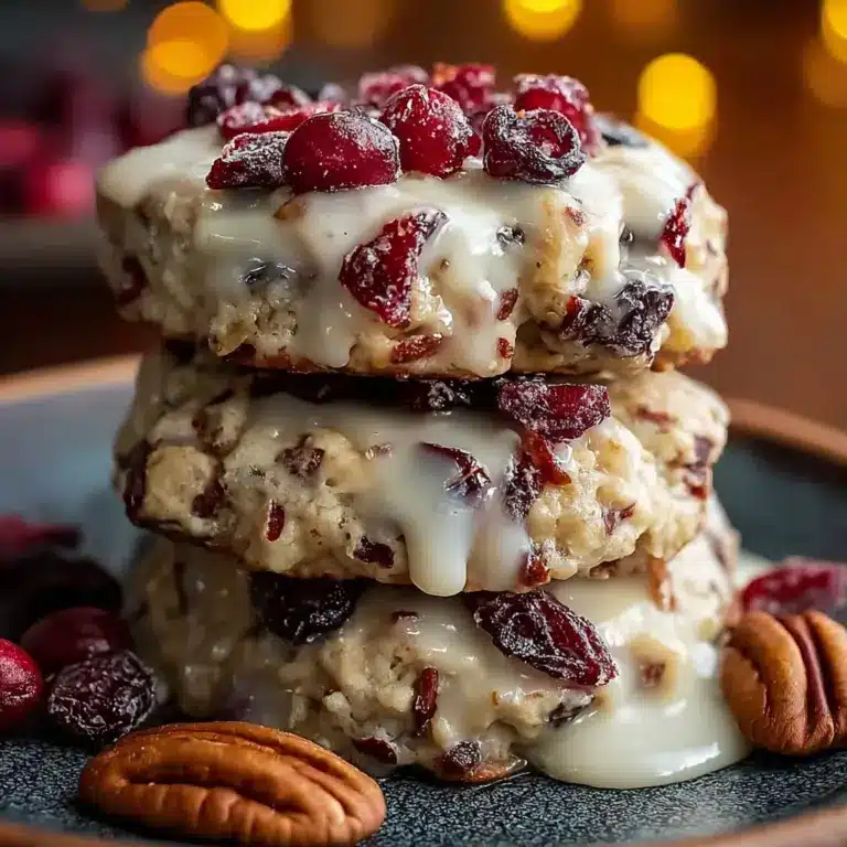 No-Bake Cranberry Pecan Praline Cookies Recipe