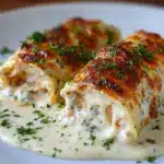 Chicken Alfredo Lasagna Rolls Recipe