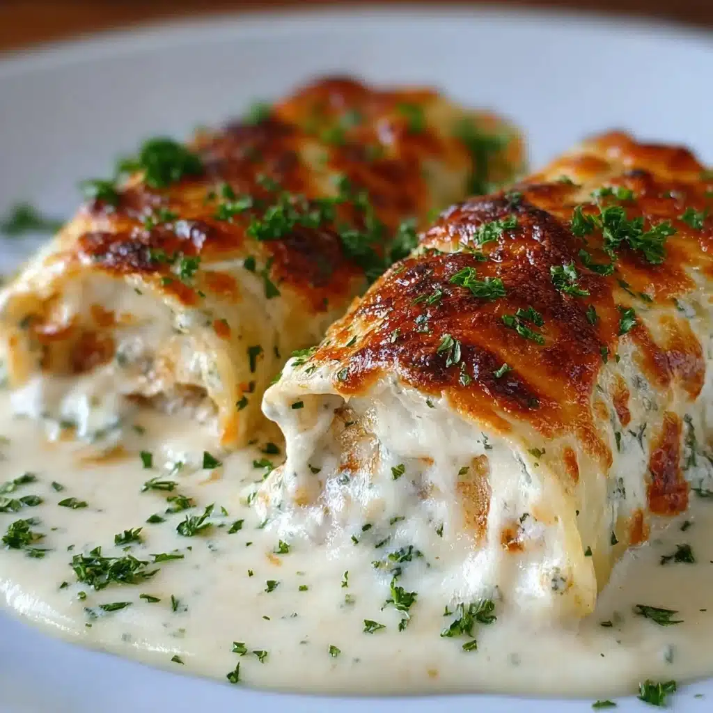 Chicken Alfredo Lasagna Rolls Recipe