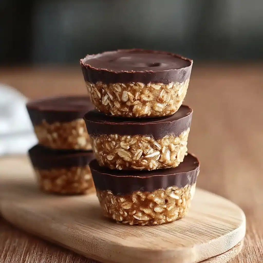 Healthy 4-Ingredient No-Bake Peanut Butter Oat Cups Recipe - Recipe Image