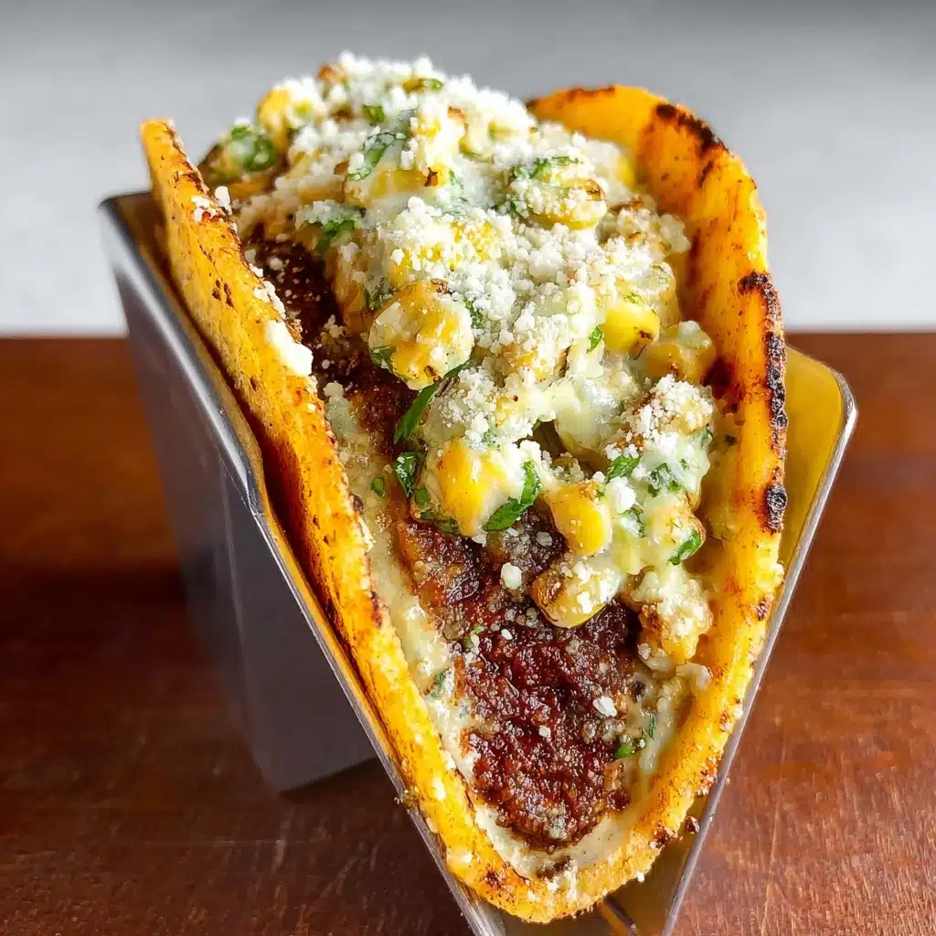 Street Corn Smash Burger Tacos Recipe - Recipe Image
