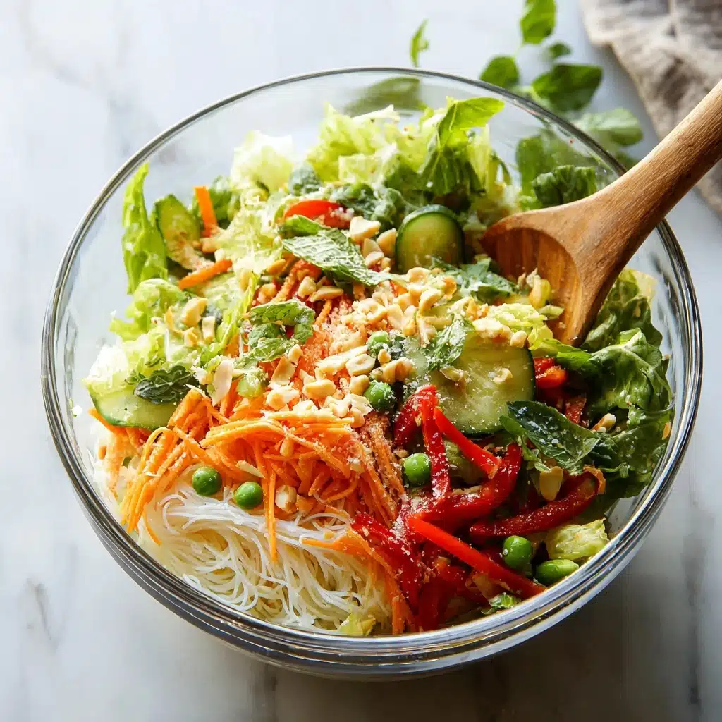 Spring Roll Salad with Spicy Ginger Dressing Recipe