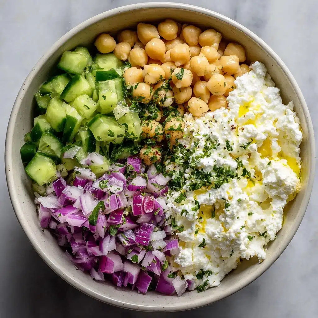 Cottage Cheese and Chickpea Salad Recipe