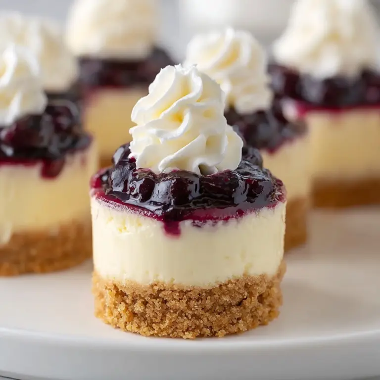 Juicy Mini Lemon Blueberry Cheesecakes Recipe