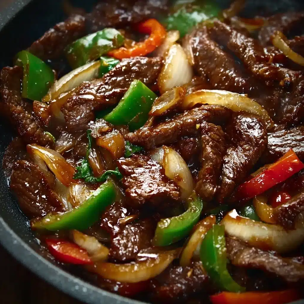 Sizzling Chinese Pepper Steak with Onions Recipe - Recipe Image