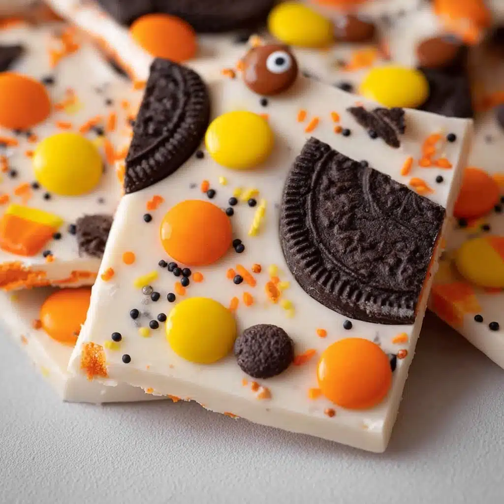 Easy White Chocolate Halloween Oreo Bark Recipe - Recipe Image