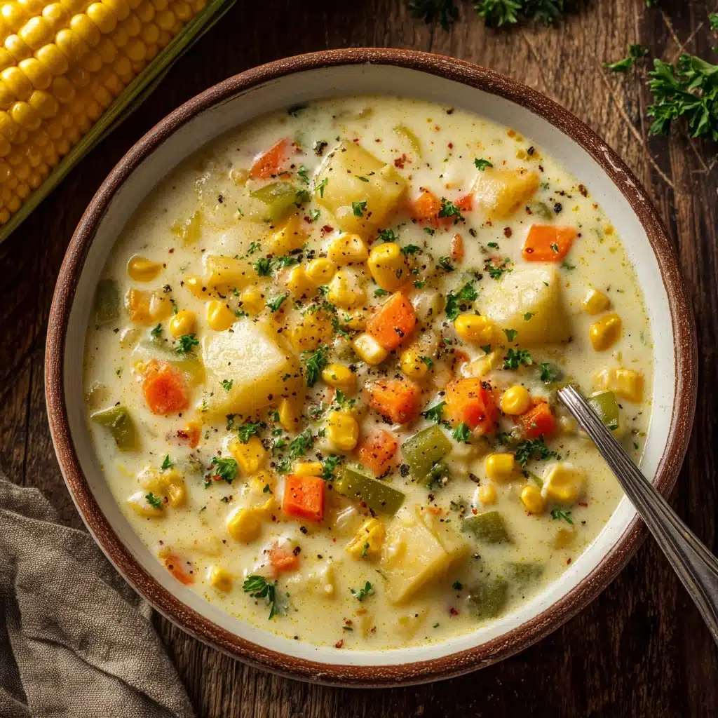 Delightful Summer Fresh Corn and Zucchini Chowder Recipe - Recipe Image