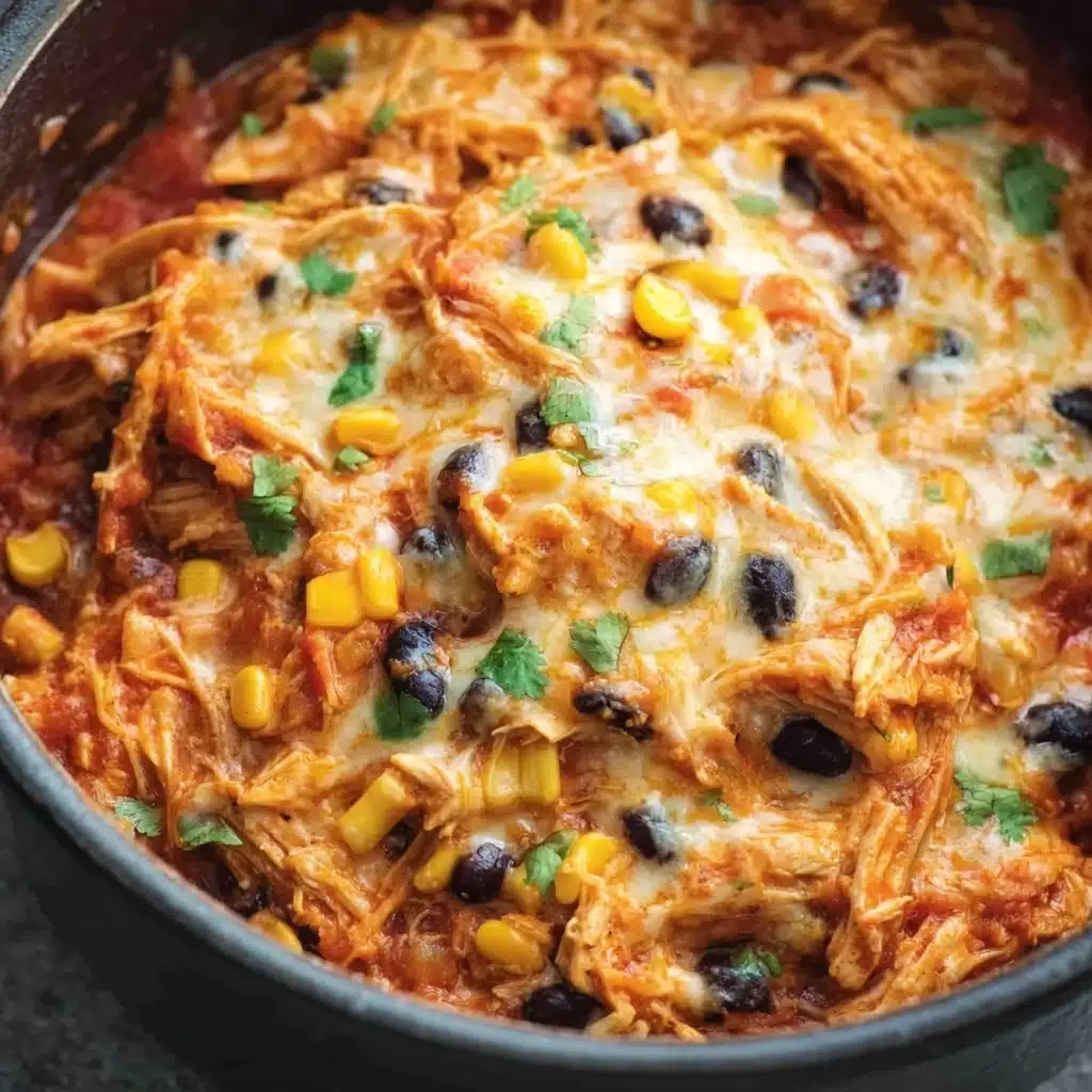 Crockpot Chicken Enchilada Casserole Recipe - Recipe Image
