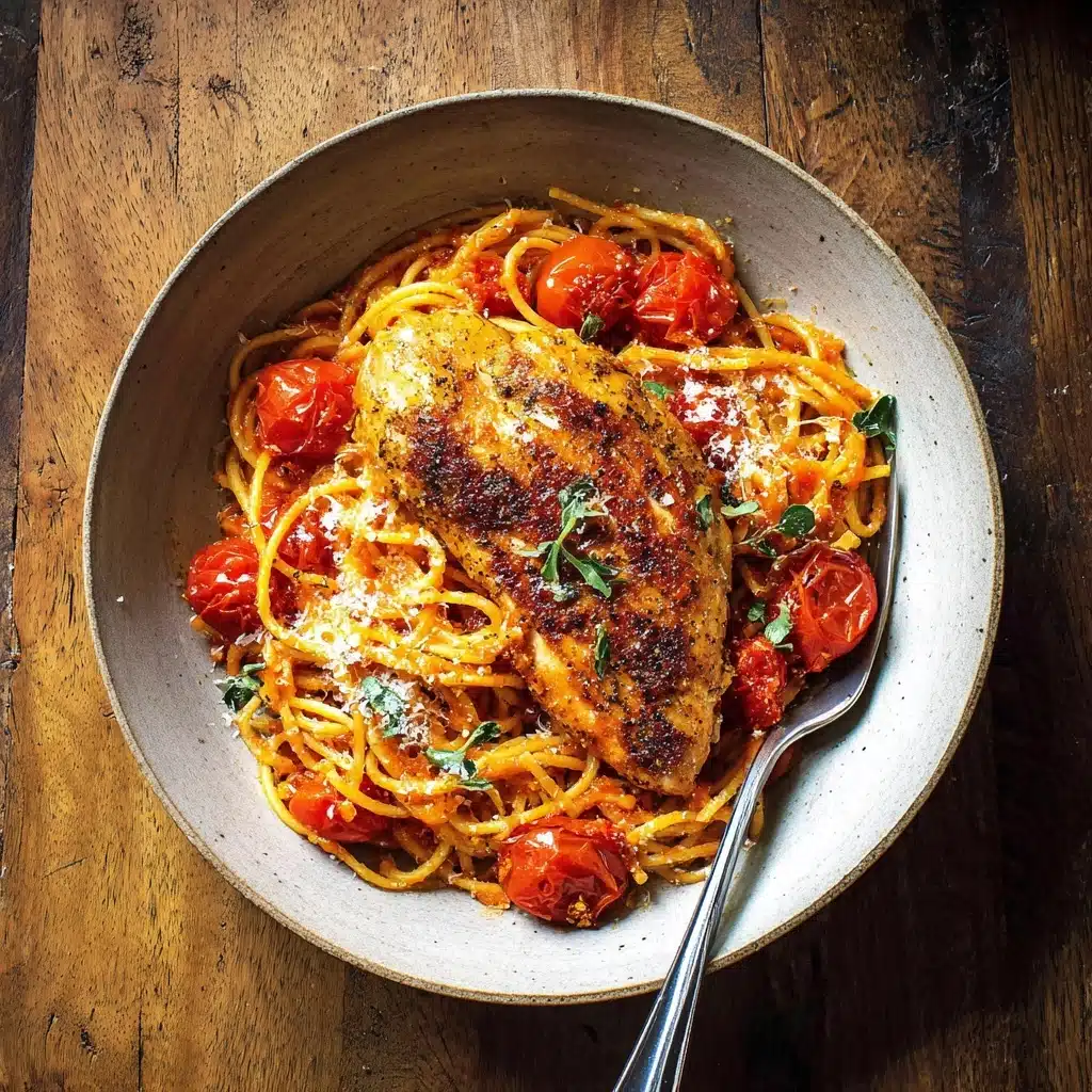 Garlic Tomato Chicken with Mozzarella Recipe - Recipe Image