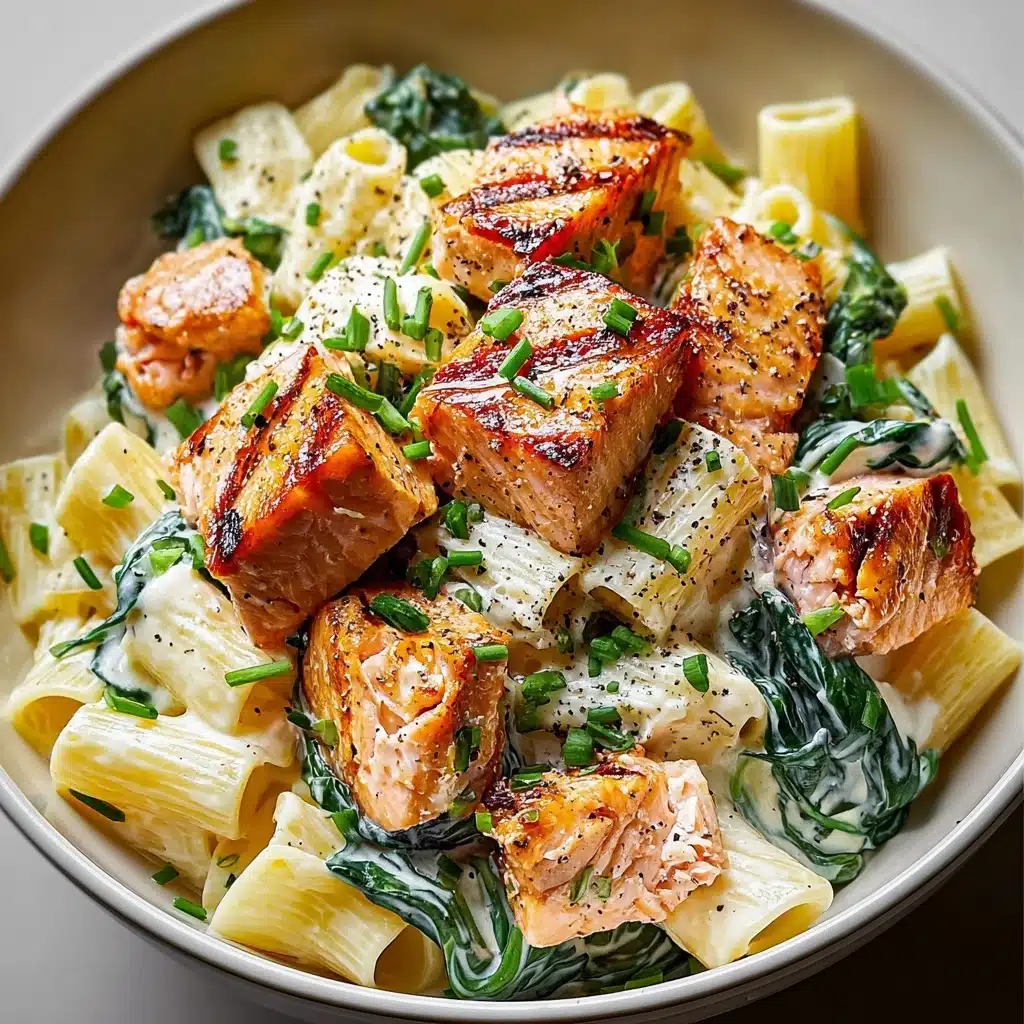 Salmon Spinach Pasta Dish Recipe