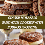 Ginger Molasses Sandwich Cookies with Eggnog Frosting Recipe