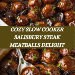 Slow Cooker Salisbury Steak Meatballs Recipe
