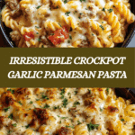 The Best Crockpot Garlic Parmesan Chicken Pasta Recipe