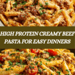 High Protein Creamy Beef Pasta Recipe