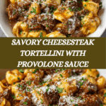 Cheesesteak Tortellini in Rich Provolone Sauce Recipe