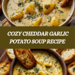 Hearty Cheddar Garlic Herb Potato Soup Recipe