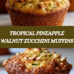 Pineapple Walnut Zucchini Muffins Recipe