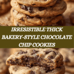 Ultra Thick Bakery Style Chocolate Chip Cookies Recipe