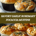 Easy Garlic Rosemary Focaccia Muffins Recipe