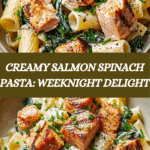 Salmon Spinach Pasta Dish Recipe