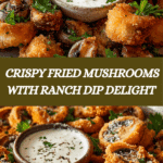 Crispy Fried Mushrooms with Cool Ranch Dip Recipe