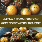 Garlic Butter Beef Bites & Potatoes make a perfect dinner Recipe