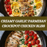Crockpot Creamy Garlic Parmesan Chicken Recipe