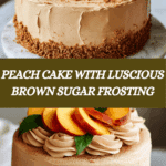 Peach Cake with Brown Sugar Frosting Recipe