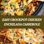 Crockpot Chicken Enchilada Casserole Recipe