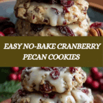 No-Bake Cranberry Pecan Praline Cookies Recipe
