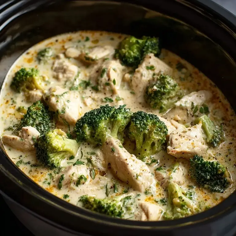 Slow Cooker Chicken Alfredo with Broccoli Recipe
