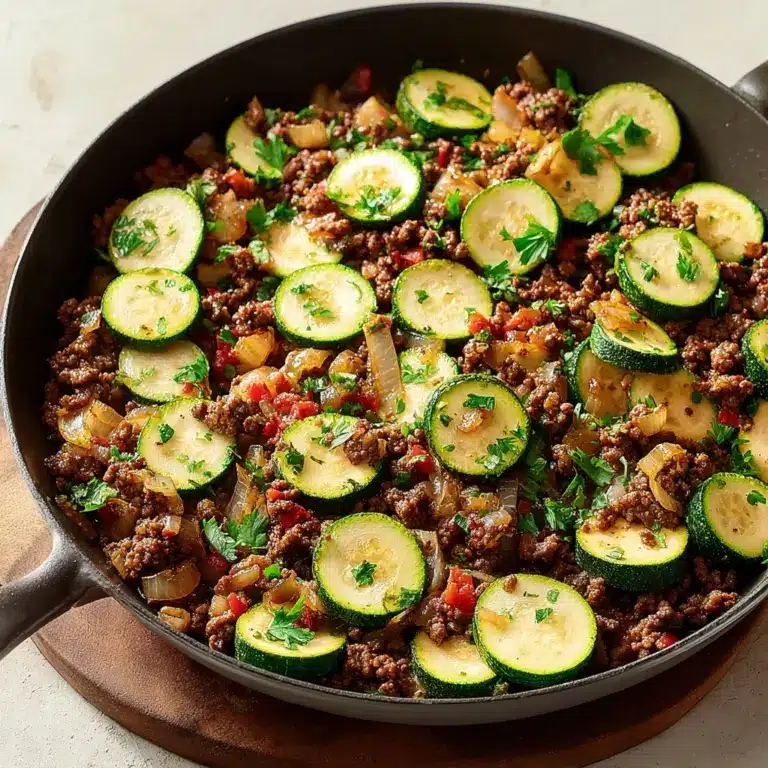 Quick Zucchini and Ground Beef Skillet Recipe