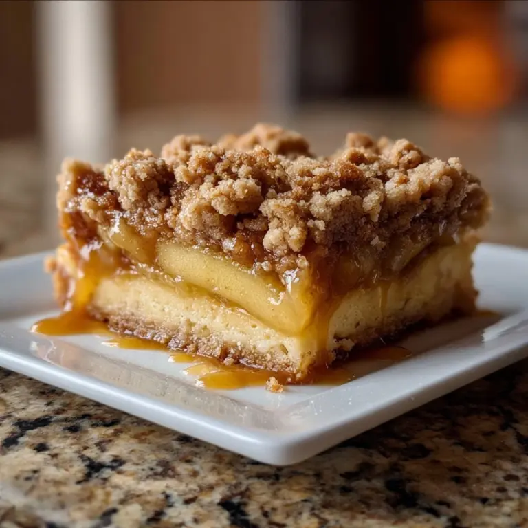 Salted Caramel Apple Crumble Bars Fall Treat Recipe