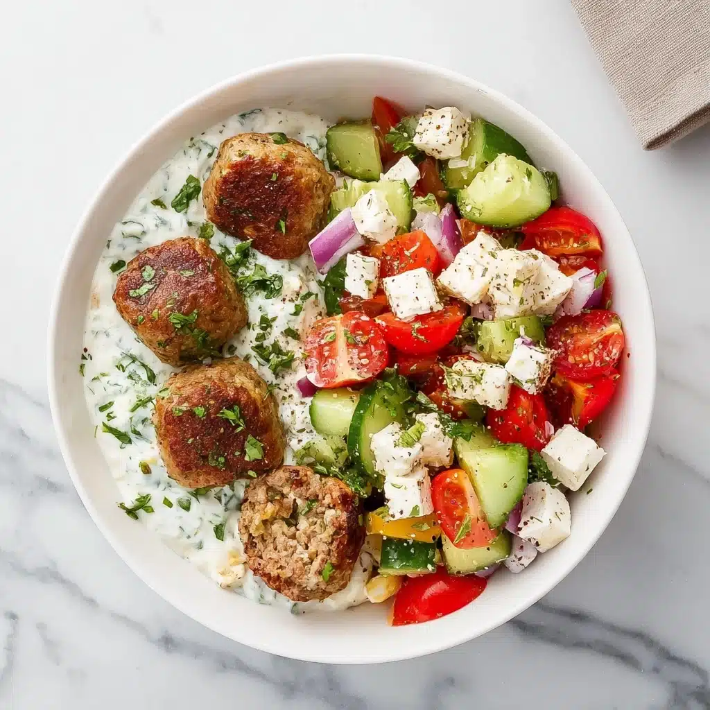 Greek Turkey Meatballs with Tzatziki Recipe
